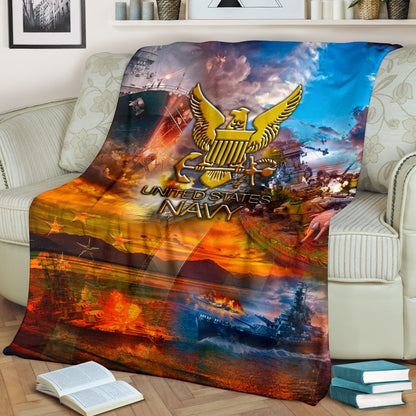 US Navy 3D All Over Printed Blanket