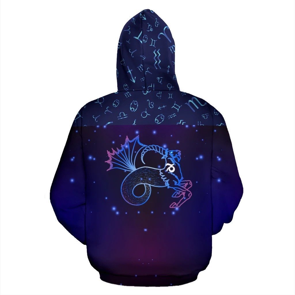 Capricorn Zodiac All Over Hoodie NTH140829-Apparel-NTH-Hoodie-S-Vibe Cosy™