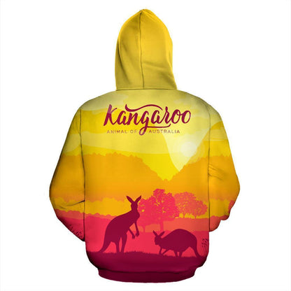 Kangaroo Animal Of Australia All Over Print Hoodie - NNK1428-Apparel-NNK-Hoodie-S-Vibe Cosy™