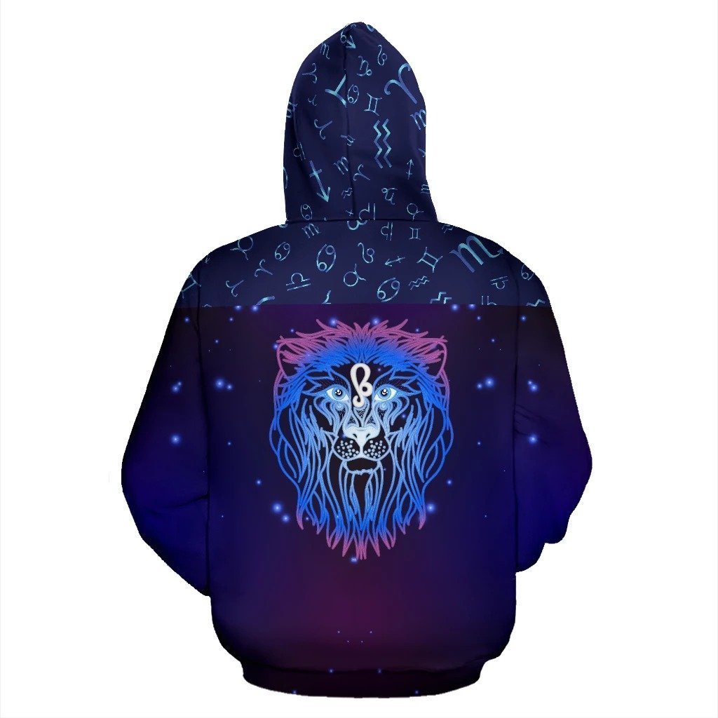 Leo Zodiac All Over Hoodie NTH140855-Apparel-NTH-Hoodie-S-Vibe Cosy™