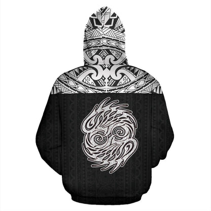 Aquarius Zodiac- Poly All Over Hoodie Red Version NTH140853-Apparel-NTH-Hoodie-S-Vibe Cosy™