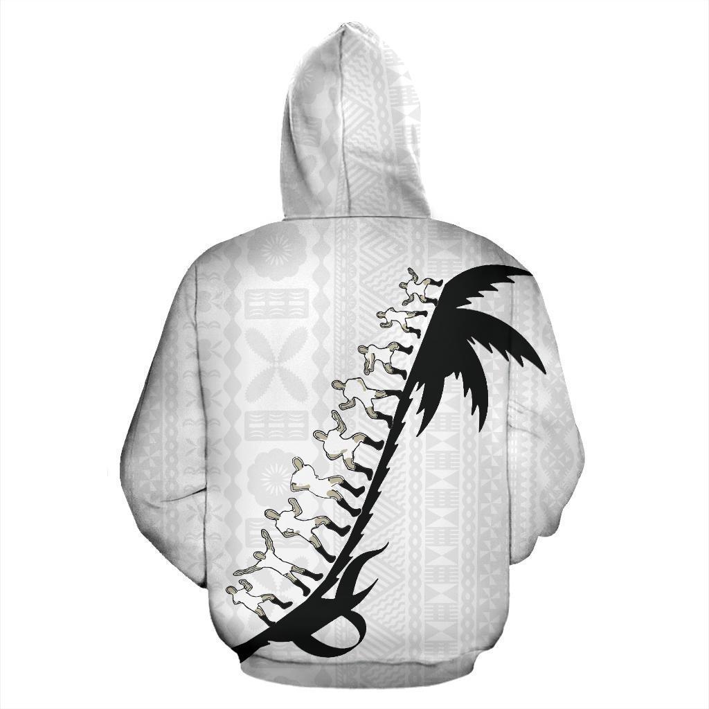 Fiji Cibi War Dance Hoodie White-Apparel-Khanh Arts-Hoodie-S-Vibe Cosy™