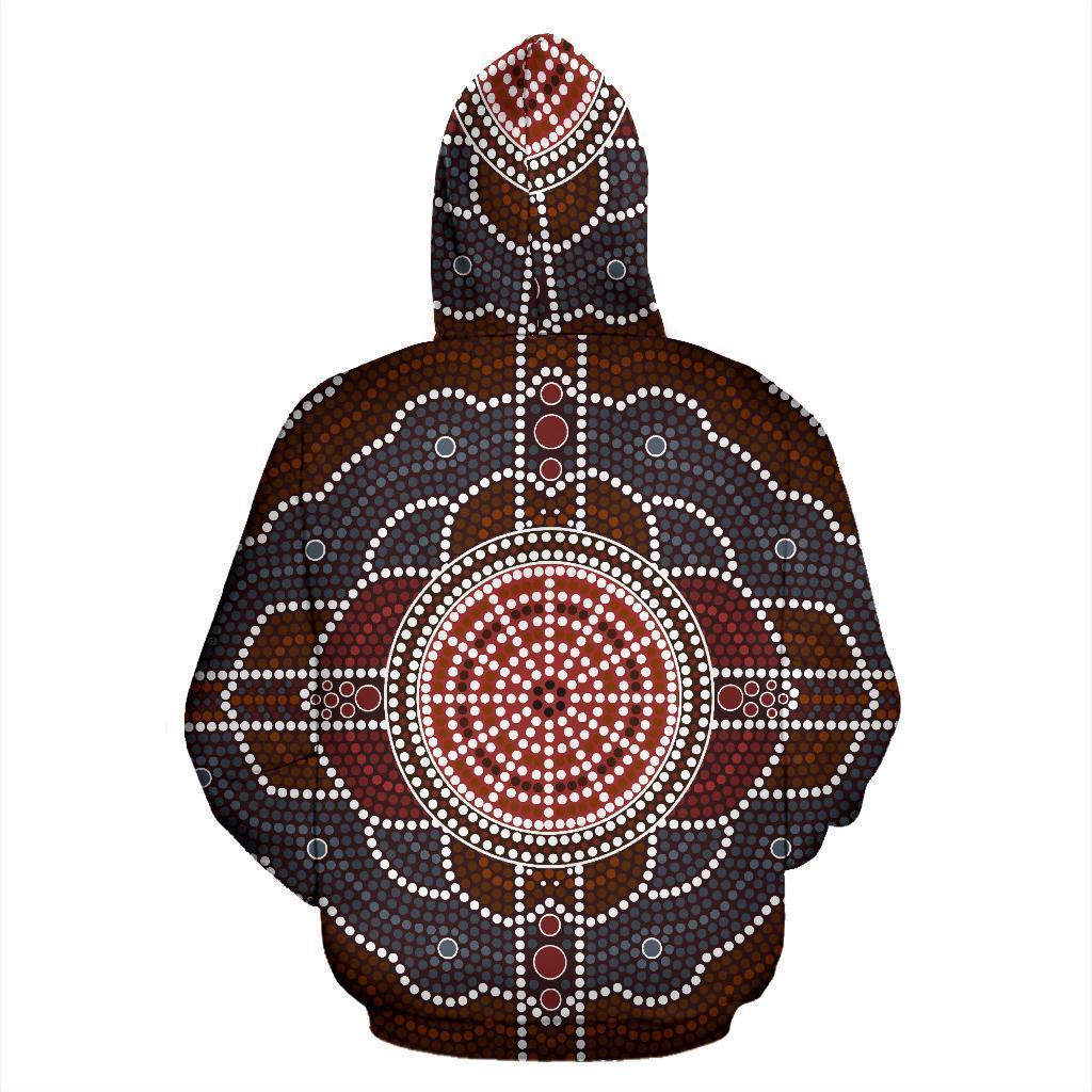 Australia All Over Hoodie Australia Pattern- NNK1479-Apparel-PL8386-Zip-up Hoodie-S-Vibe Cosy™