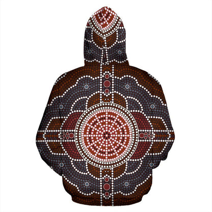 Australia All Over Hoodie Australia Pattern- NNK1479-Apparel-PL8386-Zip-up Hoodie-S-Vibe Cosy™