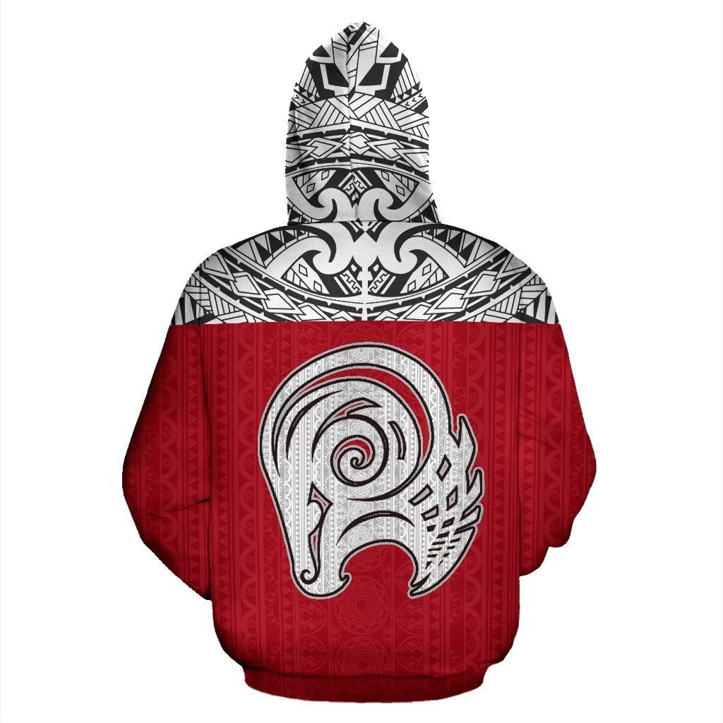 Aries Zodiac - Poly All Over Hoodie Red Version NTH140835-Apparel-NTH-Hoodie-S-Vibe Cosy™