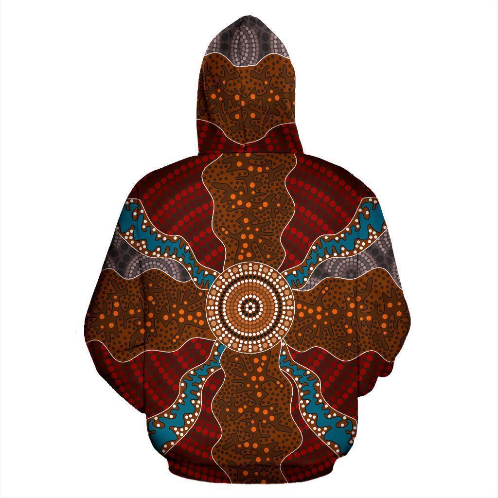 Australia All Over Hoodie Australia Pattern- NNK1476-Apparel-PL8386-Zip-up Hoodie-S-Vibe Cosy™