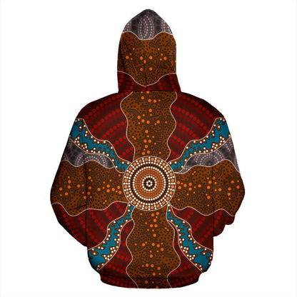 Australia All Over Hoodie Australia Pattern- NNK1476-Apparel-PL8386-Zip-up Hoodie-S-Vibe Cosy™