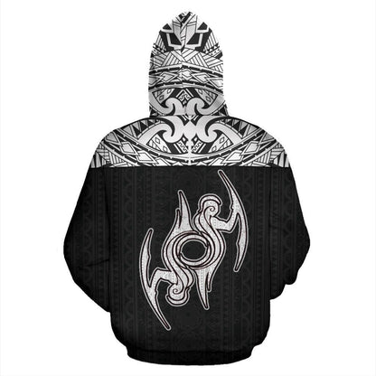 Gemini Zodiac - Poly All Over Hoodie Black Version NTH140850-Apparel-NTH-Hoodie-S-Vibe Cosy™