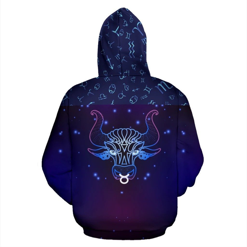 Taurus Zodiac All Over Hoodie NTH140832-Apparel-NTH-Hoodie-S-Vibe Cosy™