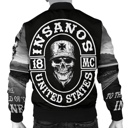 INSANOS Member Bomber Jacket-Amaze Style™-Men's Bomber Jacket - INSANOS Member Bomber Jacket-S-Vibe Cosy™