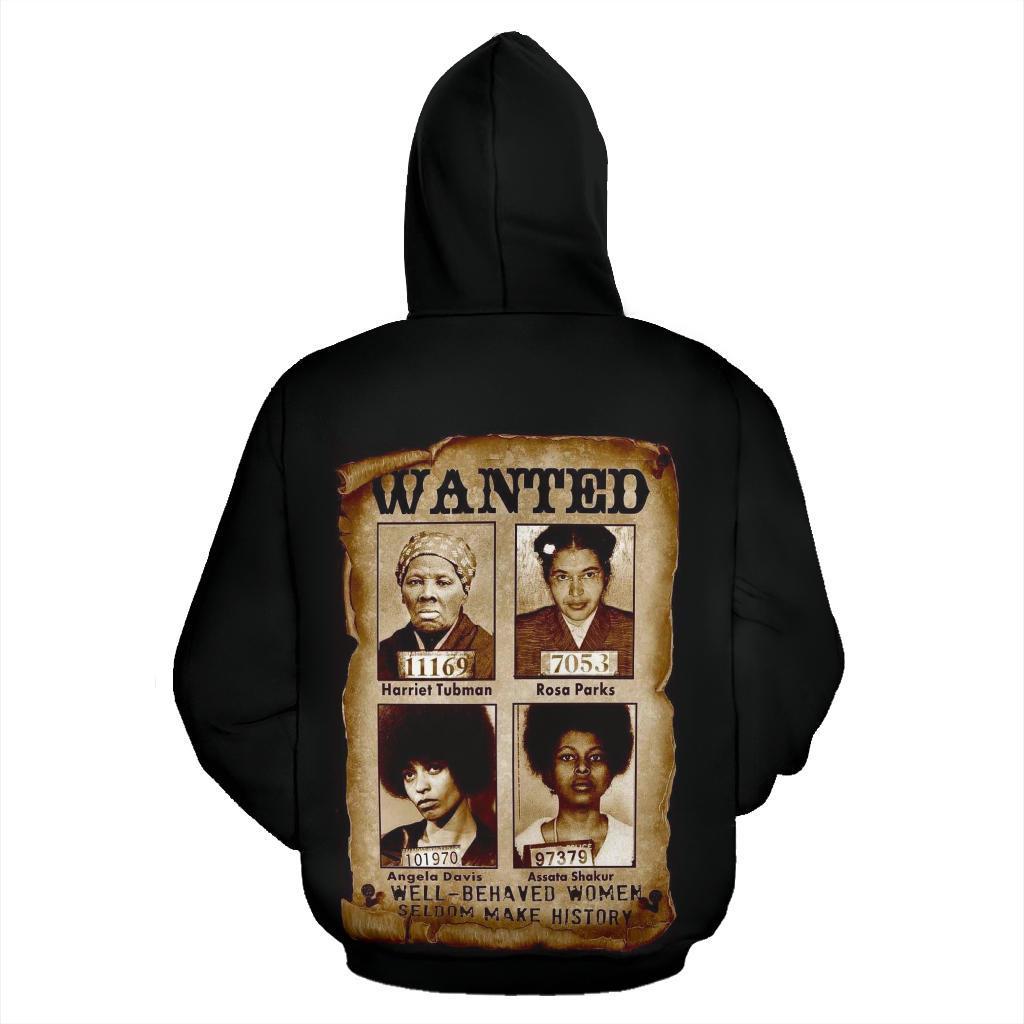 African Hoodie - Civil Women Rights Leaders-ALL OVER PRINT HOODIES-HPArt-Men-S-Black-Vibe Cosy™