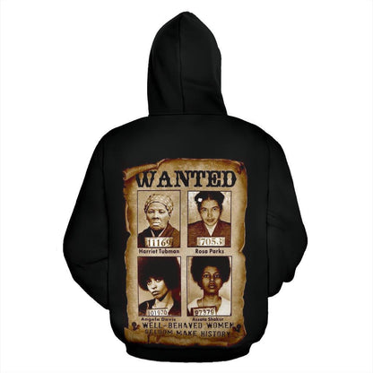 African Hoodie - Civil Women Rights Leaders-ALL OVER PRINT HOODIES-HPArt-Men-S-Black-Vibe Cosy™