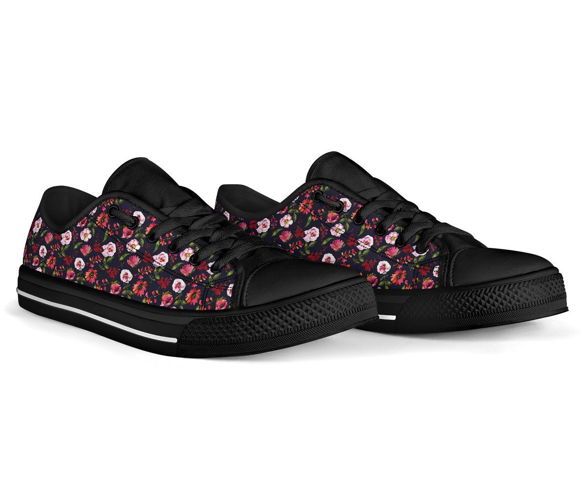Floral Blush Pastel Roses Peonies - Low Top Shoes-Amaze Style™-placeholder-placeholder-Vibe Cosy™