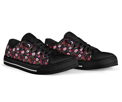 Floral Blush Pastel Roses Peonies - Low Top Shoes-Amaze Style™-placeholder-placeholder-Vibe Cosy™