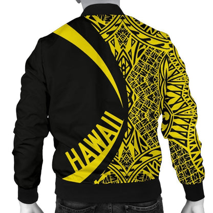 Hawaii Coat Of Arm Polynesian Men's Bomber Jacket-BOMBER JACKETS (P)-PL8386-Men's Bomber Jacket-S-White-Vibe Cosy™