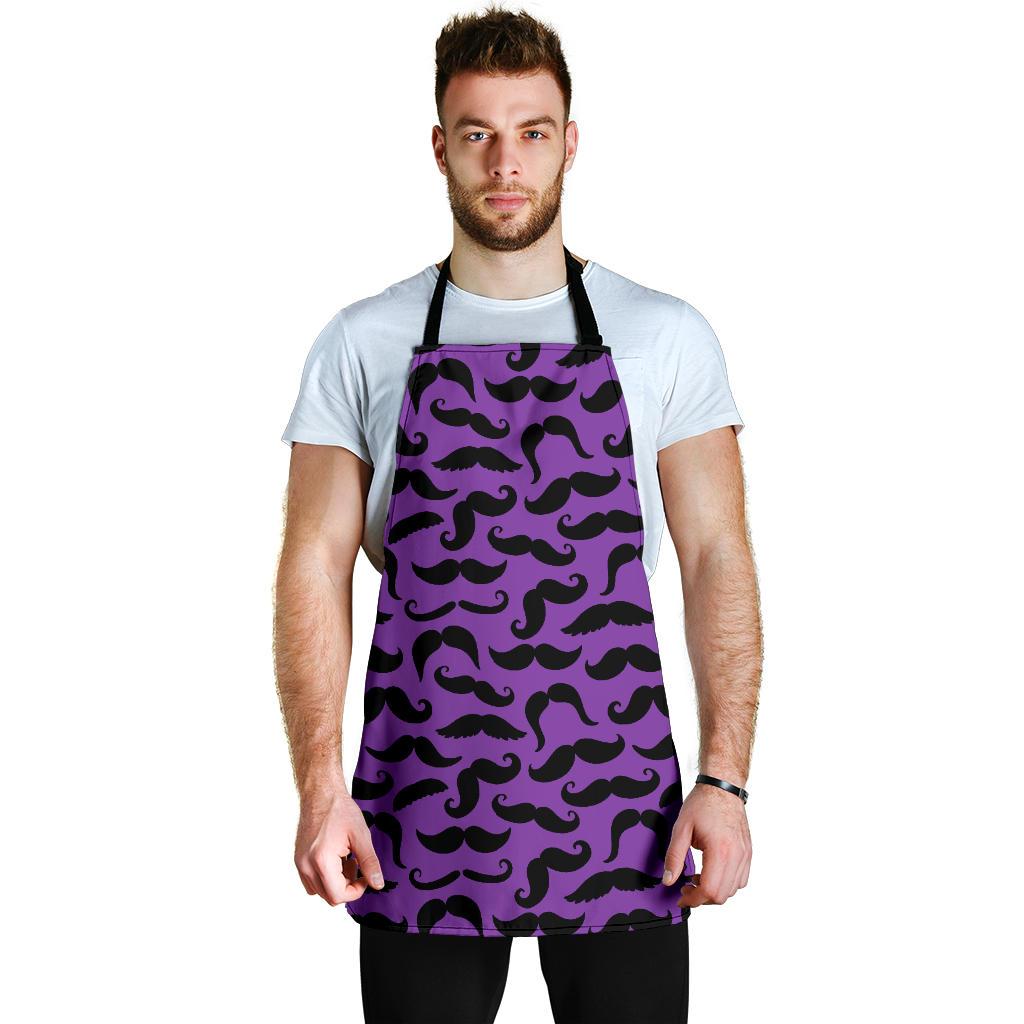 Mustache Purple Apron-Amaze Style™-Mustache Purple Apron-Vibe Cosy™