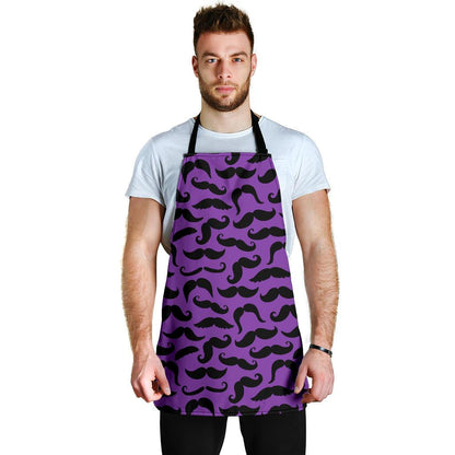 Mustache Purple Apron-Amaze Style™-Mustache Purple Apron-Vibe Cosy™