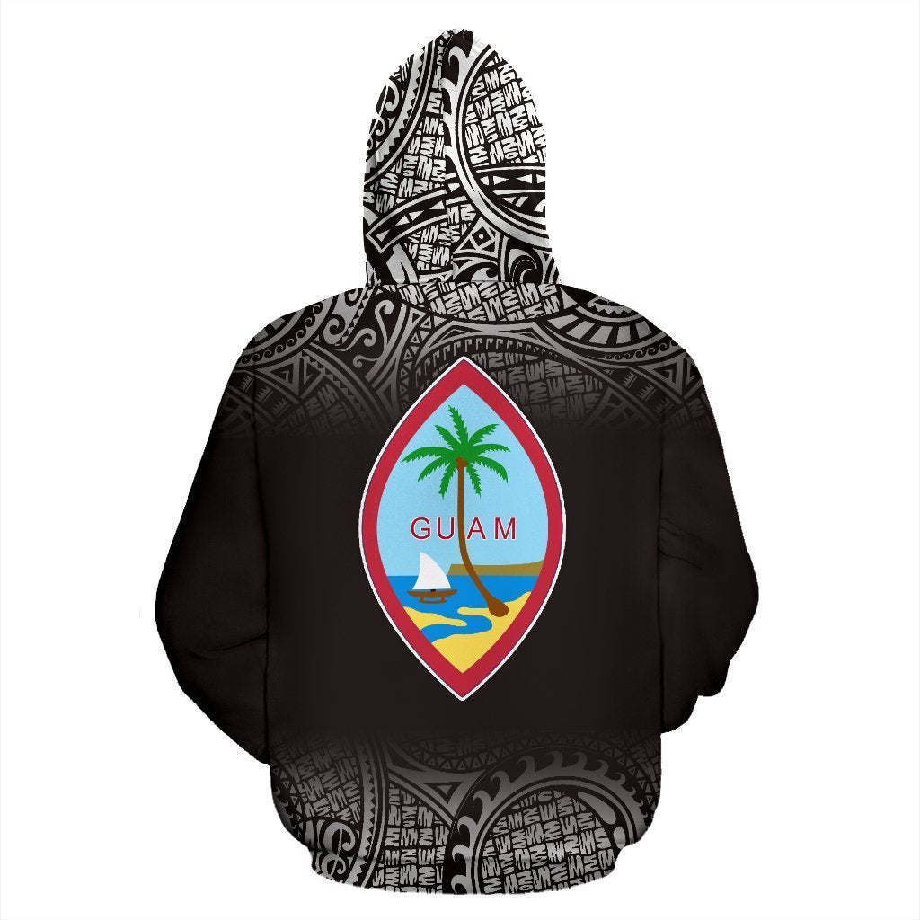 Guam All Over Zip-Up Hoodie - Fog Black Version-ALL OVER PRINT ZIP-UP HOODIES-HP Arts-Zip-Up Hoodie-S-White-Vibe Cosy™