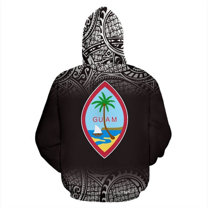 Guam All Over Zip-Up Hoodie - Fog Black Version-ALL OVER PRINT ZIP-UP HOODIES-HP Arts-Zip-Up Hoodie-S-White-Vibe Cosy™