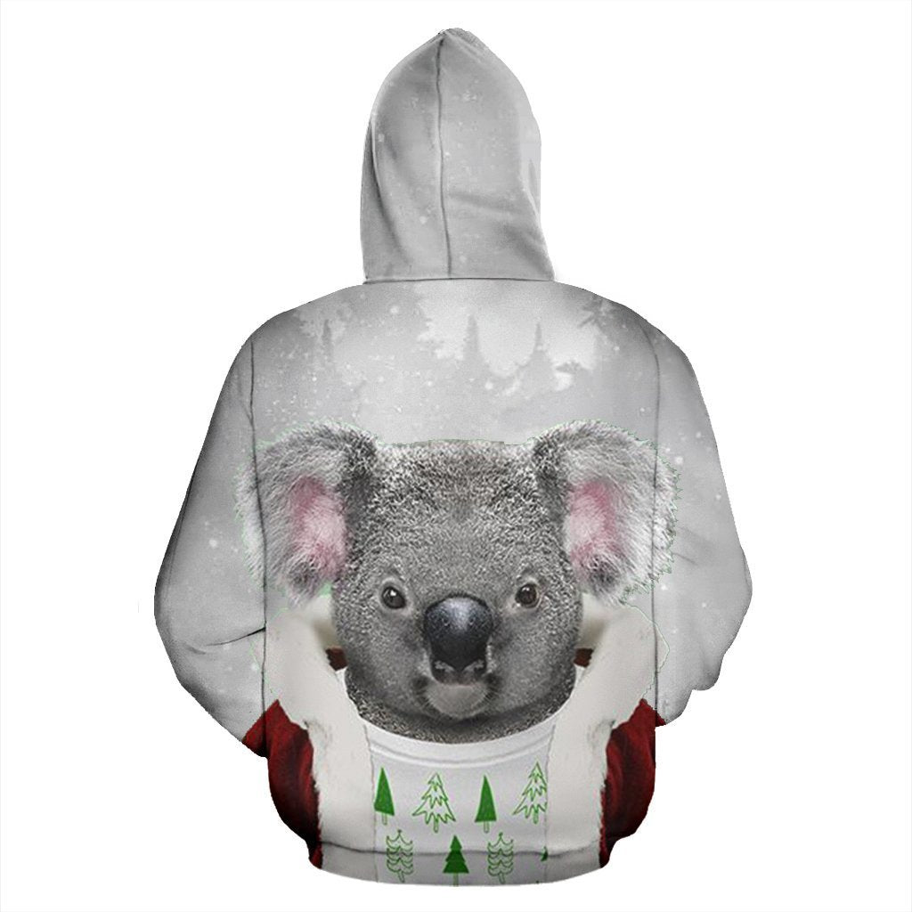 Australia Koala Claus Christmas™ Hoodie-ALL OVER PRINT HOODIES (P)-HP Arts-Hoodie-S-Vibe Cosy™