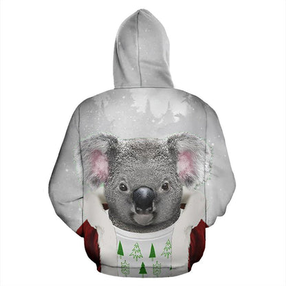 Australia Koala Claus Christmas™ Hoodie-ALL OVER PRINT HOODIES (P)-HP Arts-Hoodie-S-Vibe Cosy™