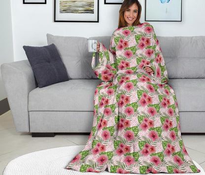 roses sleeve blanket-Amaze Style™-Sleeve Blanket - roses sleeve blanket-Adult 69"X53"-Vibe Cosy™