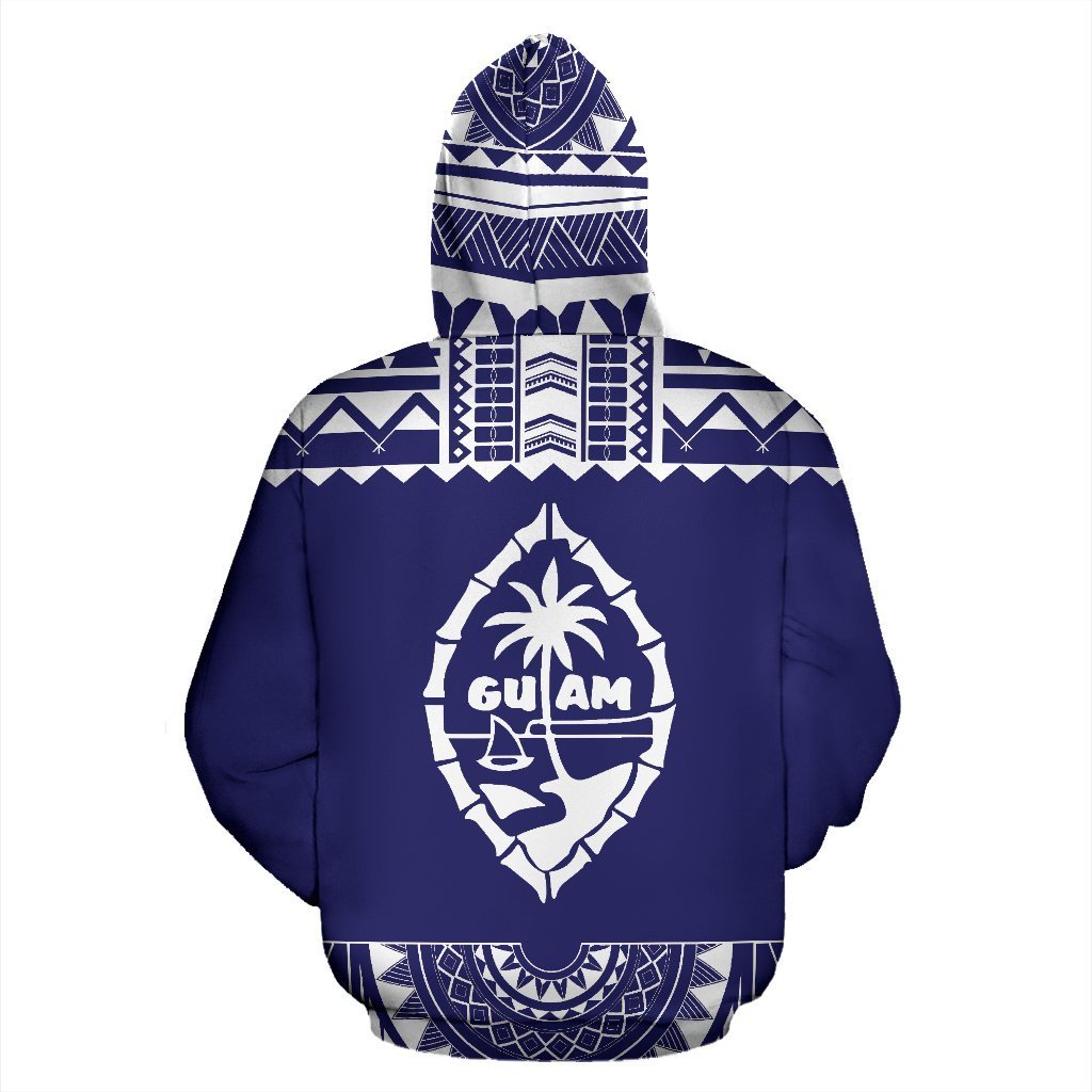 Guam All Over Hoodie - Polynesian Purple And White-ALL OVER PRINT HOODIES-HP Arts-Hoodie-S-Purple And White-Vibe Cosy™
