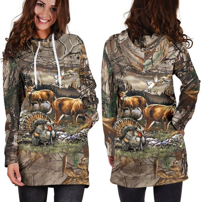 Women's Hoodie Dress - Hunting-Apparel-6teenth World-S-Vibe Cosy™