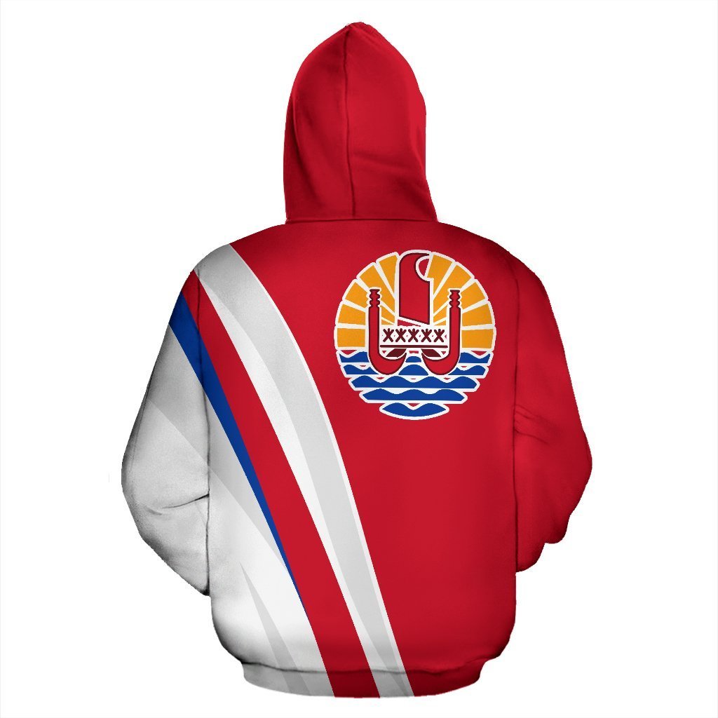 Tahiti Zip Up Hoodie Red K5-Apparel-Khanh Arts-Hoodie-S-Vibe Cosy™