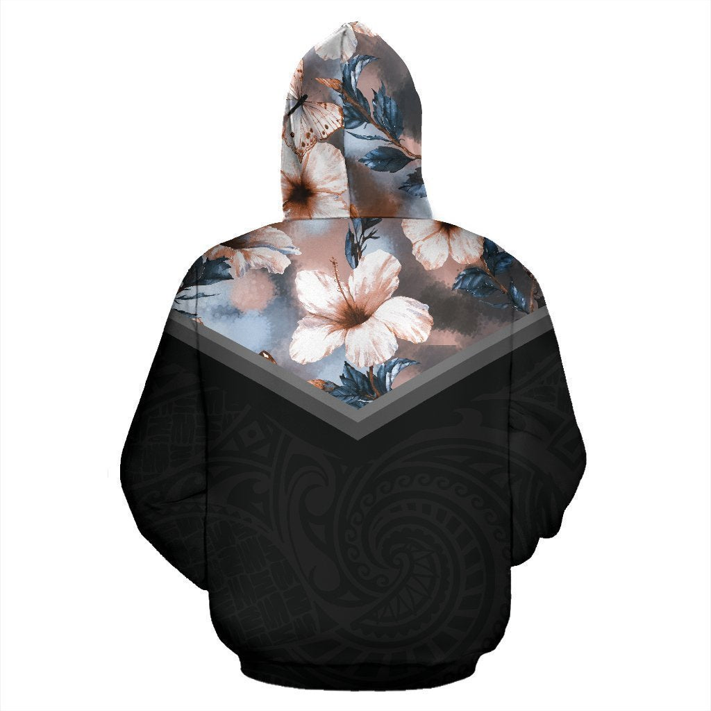 Hawaii Vintage Pattern Hoodie Blur Pink Hibiscus - AH - J9-ALL OVER PRINT ZIP HOODIES (P)-Phaethon-Zip-Up Hoodie-S-Vibe Cosy™