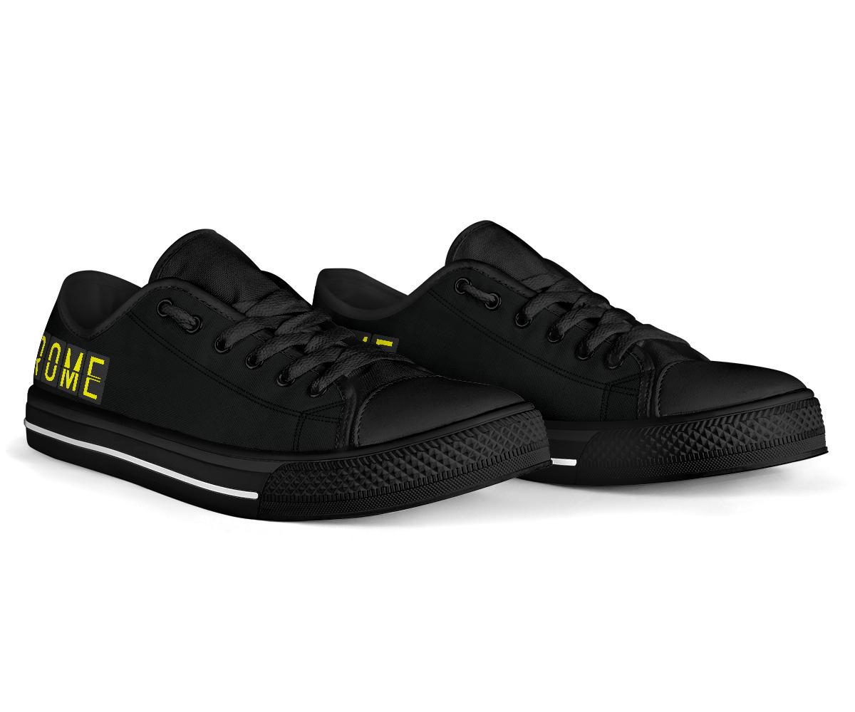 Airport Destinations PARIS - Low Top Canvas Shoes-Amaze Style™-placeholder-placeholder-Vibe Cosy™
