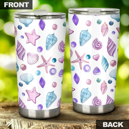 Tumbler Sea Shells-Amaze Style™-Tumbler - Tumbler Sea Shells-20oz Large-Vibe Cosy™