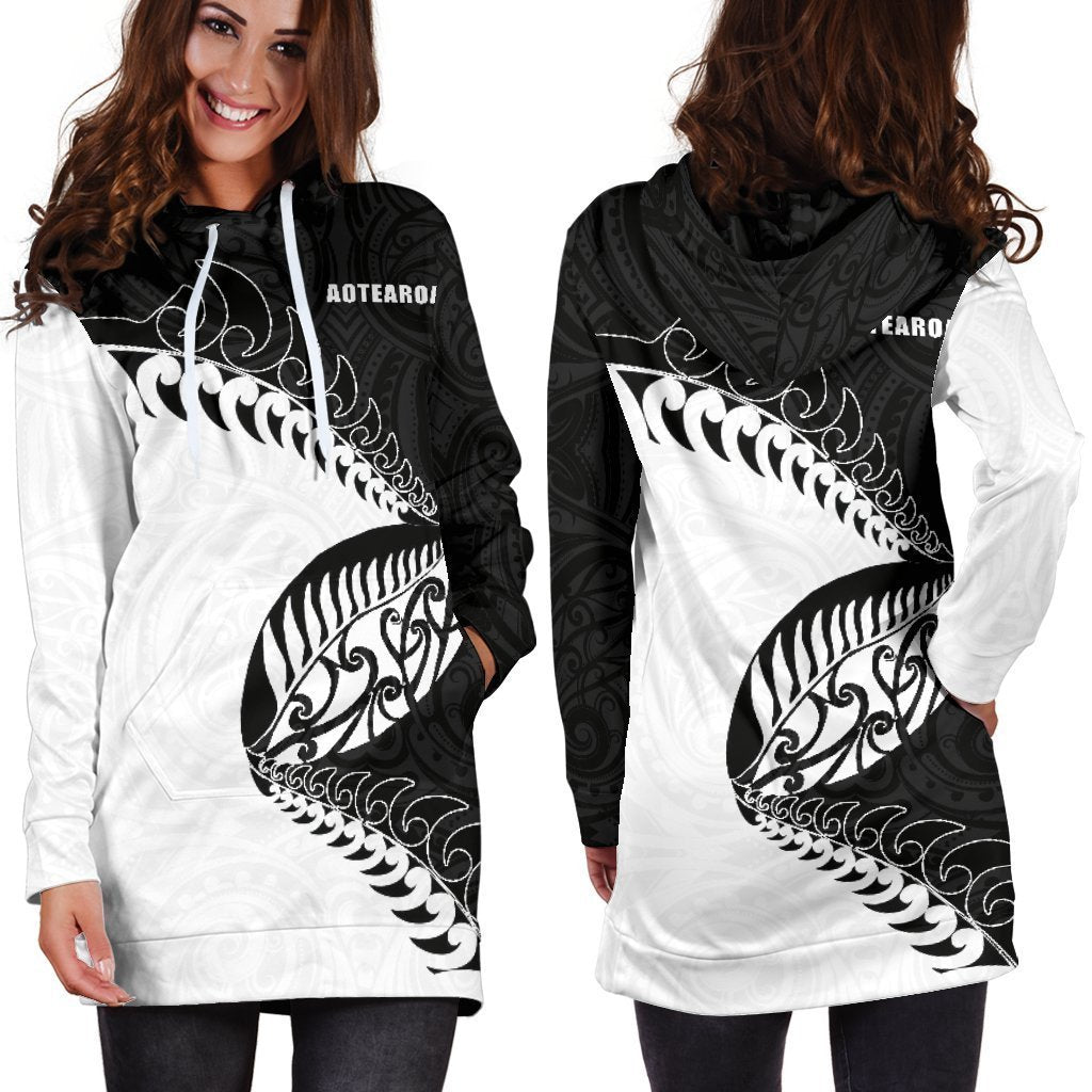Rugby Aotearoa Fern Hoodie Dress K24-Apparel-HD09-Hoodie Dress-S-Vibe Cosy™