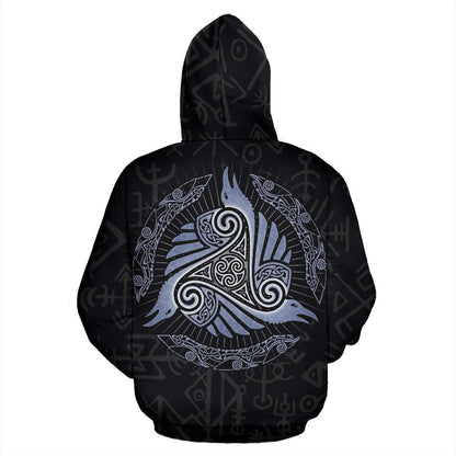 Viking All Over Hoodie-ALL OVER PRINT HOODIES (P)-HP Arts-Hoodie-S-Vibe Cosy™