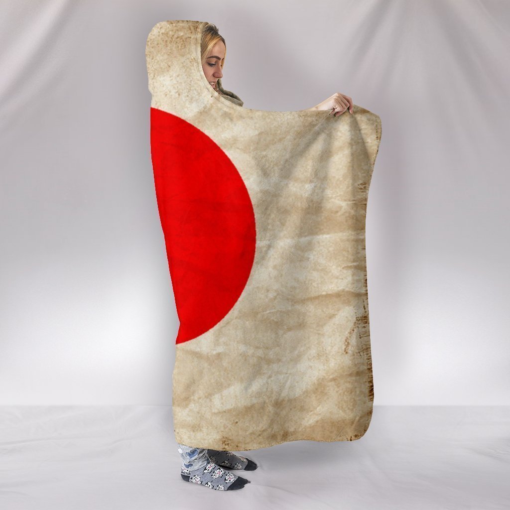 Custom Hoodie Blanket - Japanese Flags-6teenth World™-Hooded Blanket-Youth 60"x45"-Vibe Cosy™