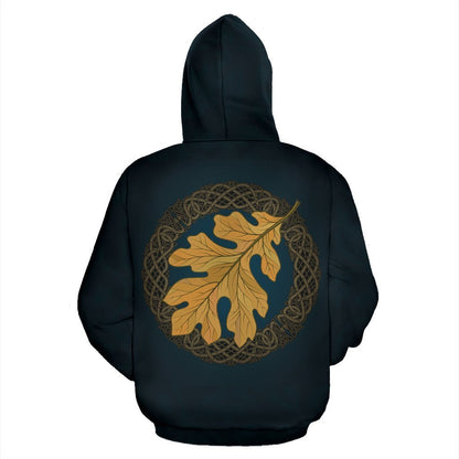 Oak Leaf Viking All Over Hoodie-ALL OVER PRINT HOODIES (P)-HP Arts-Hoodie-S-Vibe Cosy™