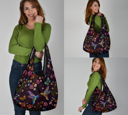 Hummingbird Reusable Grocery Bags Set-Amaze Style™-Hummingbird Reusable Grocery Bags Set-Vibe Cosy™