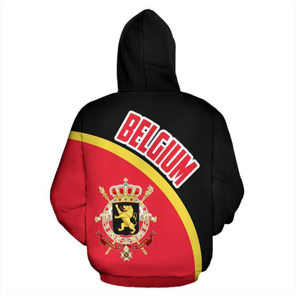 Belgium Hoodie Wave Flag Color TH90-Apparel-HD09-Hoodie-S-Vibe Cosy™