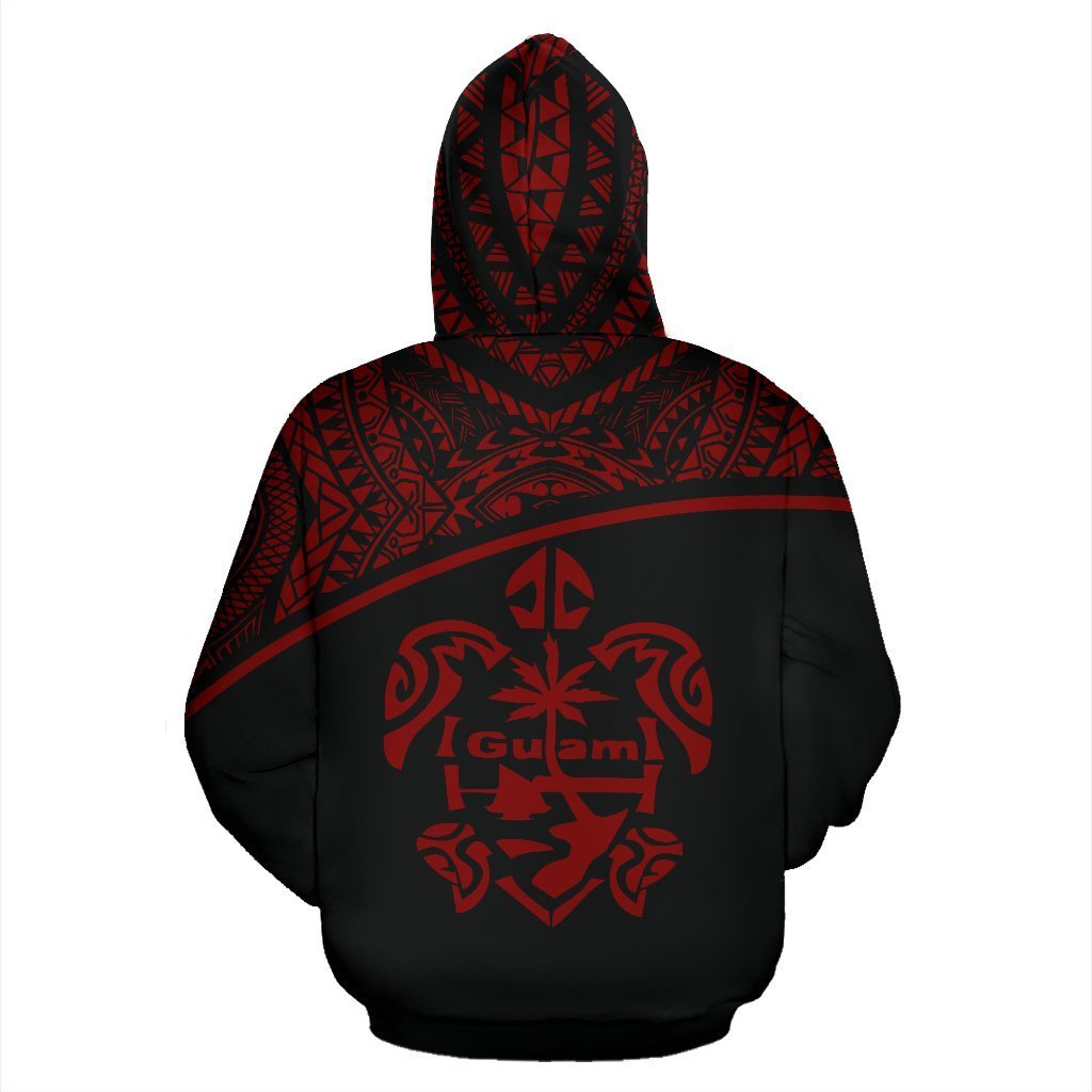 Guam All Over Hoodie - Micronesia Curve Red Style-ALL OVER PRINT HOODIES-HP Arts-Hoodie-S-Red-Vibe Cosy™