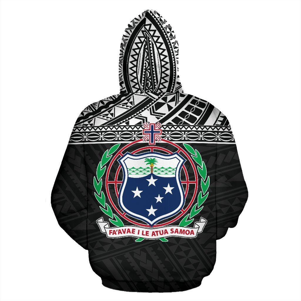 Polynesian All Over Hoodie - Samoa Black Version - BN01-ALL OVER PRINT HOODIES (P)-Phaethon-Hoodie-S-Vibe Cosy™