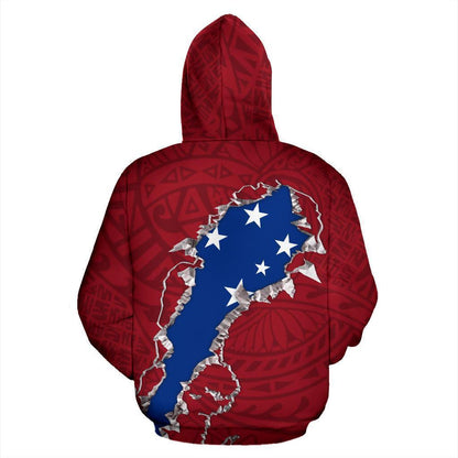 Made By Samoa Hoodie Polynesian K5-ALL OVER PRINT HOODIES (P)-Phaethon-Hoodie-S-Red-Vibe Cosy™