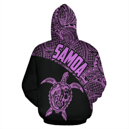 Samoa Hoodie Turtle Mermaid Polynesian Purple Th9-ALL OVER PRINT HOODIES (P)-Phaethon-Hoodie-S-Vibe Cosy™