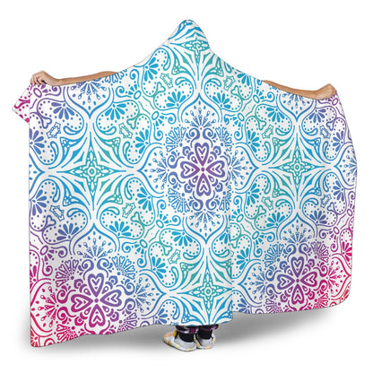 Bohemian Rainbow (White) - Hooded Blankets-Amaze Style™-Hooded BlanketBohemian Rainbow (White) - Hooded Blankets-Youth 60"x45"-Vibe Cosy™