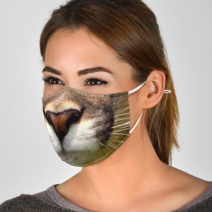 Cougar / Mountain Lion Face Mask (Adult)-Amaze Style™-Face Mask - Cougar / Mountain Lion Face Mask (Adult)-Adult Mask + 2 FREE Filters (Age 13+)-Vibe Cosy™