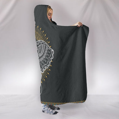 Custom Hoodie Blanket _ Elephant Love-6teenth World™-Hooded Blanket-Youth 60"x45"-Vibe Cosy™