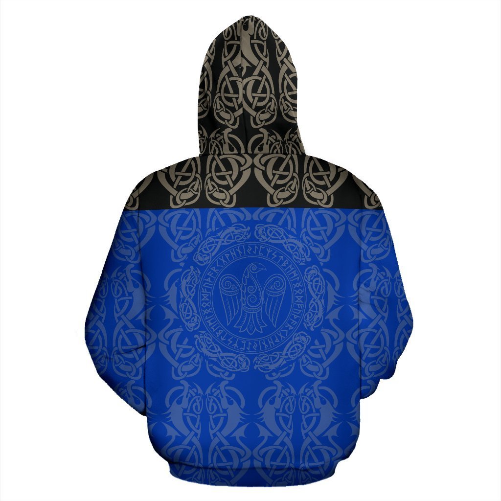 Viking All Over Hoodie - Raven Bn10-ALL OVER PRINT HOODIES (P)-HP Arts-Hoodie-S-Vibe Cosy™