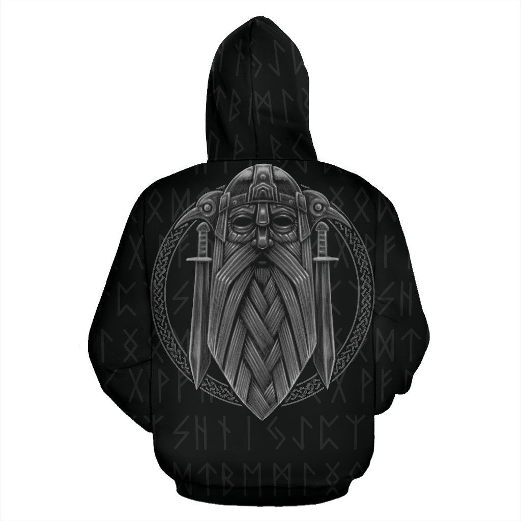 Odin - God Of Viking Hoodie-ALL OVER PRINT HOODIES (P)-HP Arts-Hoodie-S-Black-Vibe Cosy™