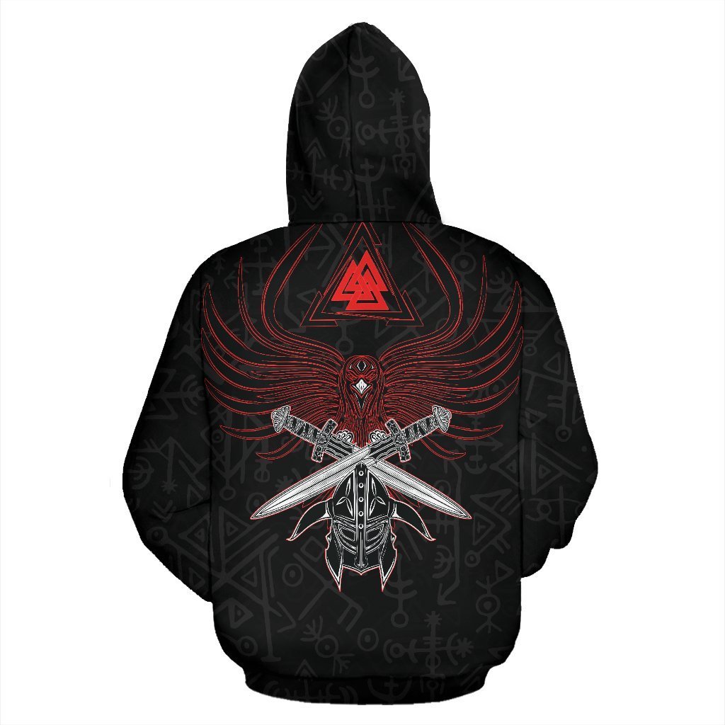 I'm A Viking - I Fight For Freedom Hoodie-ALL OVER PRINT HOODIES (P)-HP Arts-Hoodie-S-Black-Vibe Cosy™