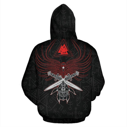 I'm A Viking - I Fight For Freedom Hoodie-ALL OVER PRINT HOODIES (P)-HP Arts-Hoodie-S-Black-Vibe Cosy™