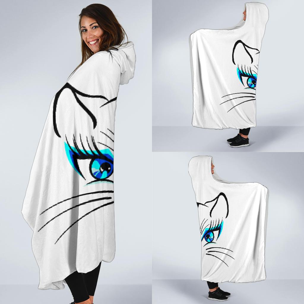 Occhi di gatta-Amaze Style™-Hooded BlanketOcchi di gatta-Youth 60"x45"-Vibe Cosy™